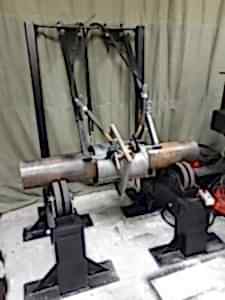 Установка для сварки кольцевых швов на обечайках неподвижных опор